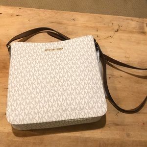 Michael Kors vanilla messenger/crossbody bag